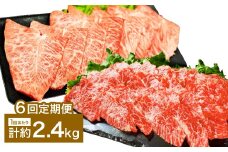 【6カ月定期便】 【上カルビ VS ミスジ 食べ比べ！】 おおいた和牛 上カルビ焼肉 ・ ミスジ焼肉 約2.4kg×6回 計約14.4kg
