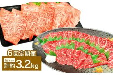 【6カ月定期便】 【赤身 VS ミスジ 食べ比べ！】 おおいた和牛 赤身焼肉 ・ ミスジ焼肉 約3.2kg×6回 計約19.2kg
