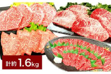 【焼肉？ ステーキ？ 赤身とミスジを味わう！】 おおいた和牛 赤身焼肉 ・ ミスジ焼肉 ・ 赤身ステーキ ・ ミスジステーキ 各約400g 計約1.6kg
