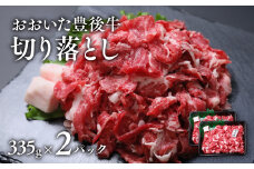 【335g×2パック】 おおいた豊後牛 切り落とし 計670g 黒毛和牛 部位 おまかせ 大分県産