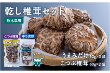 乾し椎茸セット【うまみだけ（ゆう次郎）80g×3袋、こつぶ椎茸60g×2袋】大分県新ブランド