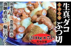 船上活締め！！生真ダコ ぶつ切り（200g×5P）