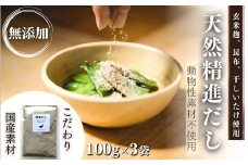 【スピード発送】 天然 精進 だし 100g×3袋 無添加 国産 素材 玄米 麹 昆布 干 しいたけ