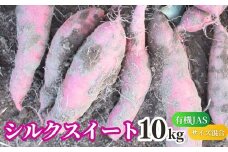 【先行予約】 有機JASさつまいも シルクスイート 10kg （サイズ混合）