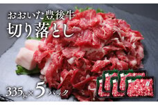 【335g×5パック】 おおいた豊後牛 切り落とし 計1,675g 黒毛和牛 部位 おまかせ 大分県産