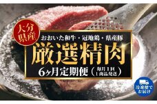 【6ヶ月定期便】大分県のお肉定期便（おおいた和牛・鶏モモ・鶏ムネ・豚）全6品 |　豊後高田市　定期　セット　肉 お肉 牛肉 鶏肉 豚肉 国産 冷凍 大分県