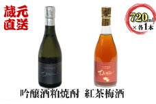 吟醸酒粕焼酎ちえびじん+ちえびじん紅茶梅酒のセット【中野酒造】 飲み比べ 和紅茶 大分 ギフト 贈答 ＜110-013_7＞