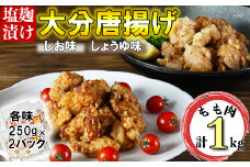 からあげ幸力の大分唐揚げ１キロ（しお500g・しょうゆ500g）＜057-012_5＞