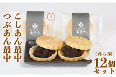 最中 [つぶあん・こしあん 各6個] 計12個セット【和菓子 木付や】 ＜117-006_5＞