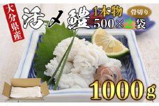 大分県産活じめ鱧（はも）1本物 骨切り切身 たっぷり 1000g  鱧 はも ハモ 鱧しゃぶ 湯引き 鱧鍋 鱧しゃぶセット 骨切り 鱧すき 天ぷら 鱧寿司 フライ 鱧ちり 鱧皮 天然鱧 冷凍 敬老の日 ＜108-006_5＞