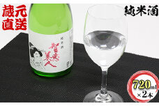 智恵美人純米酒 720ml×2本セット【中野酒造】 セット 人気 ギフト 贈答 ＜110-011_7＞