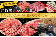 [12月発送開始]＜12か月定期便＞匠牧場 片桐さん厳選【おおいた和牛食べつくしコース】 牛肉 和牛 定期便 12回 12ヶ月 おすすめ 国産 ＜102-812＞