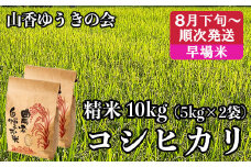 【 8月下旬発送開始 令和7年産 新米 先行予約 】山香ゆうきの会の米 10kg（精米：コシヒカリ） 新米 10kg 米 早場米 8月 9月 先行予約 先行受付 ＜002-022＞