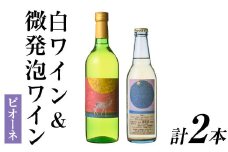 白ワイン＆微発泡ピオーネ(合計1.05L・2本)ワイン 白ワイン 酒 お酒 甘口 甘口ワイン アルコール 微発泡 ピオーネ ぶどう 葡萄 安心院産 飲み比べ セット【100800901】【百笑一喜】