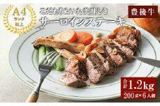 おおいた豊後牛A4サーロインステーキ(計1.2kg・200g×6枚)牛肉 お肉 和牛 豊後牛 サーロインステーキ パック【109501801】【「大分県物産館」グッドステイみずほ運営】