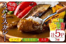 大分地鶏豊のしゃも地鶏出汁スパイスカレー(計900g・180g×5パック)レトルト 簡単調理 惣菜 時短 常温 ご当地カレー【112400301】【天峯ファーム】