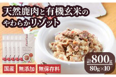 メゾンドジビエ ドッグフード 天然鹿肉と有機玄米のやわらかリゾット(計800g・80g×10個) 鹿肉 無添加 無保存料 国産 小分け 常温 常温保存【113100200】【ネイト】
