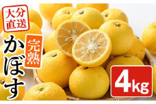 ＜先行予約受付中！2025年11月中旬より順次発送予定＞完熟かぼす(約4kg)かんきつ 柑橘 期間限定 おもとの丘【111300401】【未来農林】