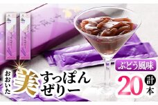おおいた 美・すっぽんぜりー ぶどう風味(計20本・10本×2箱)小分け 葡萄 ゼリー スッポン 常温 保存【115300400】【アンフィニプロジェクト】