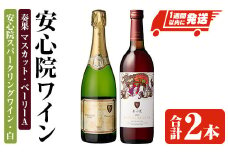 安心院スパークリングワイン・白/奏果マスカット・ベーリーA (合計1.47L・2本) 酒 お酒 ワイン ぶどう 葡萄 飲み比べ セット【107306200】【時枝酒店】