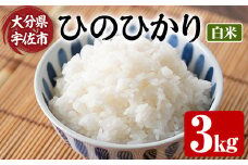 ＜先行予約受付中！2025年10月上旬より順次発送予定＞＜令和7年産・新米＞ひのひかり 白米 (3kg) お米 ごはん ご飯【107101601】【あいはな農園】