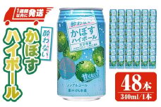 酔わないかぼすハイボール (340ml×48本) ノンアルコール かぼす カボス ハイボール 飲料 果汁 常温 スピード発送 缶【107306700】【時枝酒店】