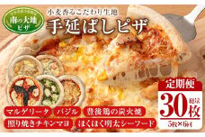 ＜定期便・全6回(毎月)＞南の大地ピザ Bセット(総量30枚・5種×6回)ピザ イタリアン 冷凍 お祝い パーティー 惣菜 こだわり セット【202100200】【スターフーズ】