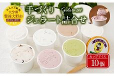 021-132 手づくり ジェラート 詰合せ カップアイス 10個セット アイス
