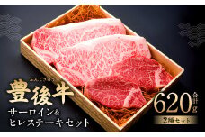 082-429 サーロイン 2枚 ヒレ 2枚 ステーキ 計4枚 620g 牛肉 