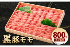 094-447 大分県産 黒豚 モモ 800g 冷凍 豚肉 お肉