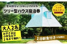 099-479 里の旅リゾートロッジきよかわ ツリー型ハウス ペア宿泊券