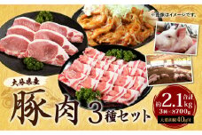 022-490 大分県産 豚肉 セット 約2.1kg 大葉胡椒付き