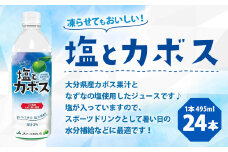 022-518 塩とカボス 495ml×24本  かぼす なずな ジュース スポーツドリンク