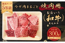 108-552 おおいた和牛 ウデ肉 まるごと 焼肉用 5mm厚スライス 300g 冷凍