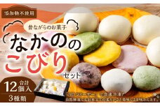 139-680 なかののこびり （酒まんじゅう・ゆでもち・あんもち）合計12個 セット 菓子 もち米