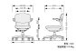 ライオン有限会社 ワークチェアー エビータ ( 2436WF-K ) オフィス ワーク チェアー コンパクト