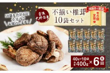 015-962x1 【定期便偶数月発送年6回】不揃い 椎茸 10袋×6回