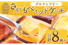 106-999 【10月上旬～4月下旬発送】さといもベイクドケーキ 8個入（プレーン4個、チョコレート4個）