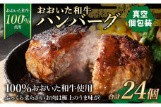 175-1198 【おおいた和牛 100%使用】おおいた和牛 ハンバーグ 24個 計約1.68kg （真空個包装）牛肉 肉 おかず 惣菜 冷凍 簡単調理
