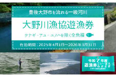024-1062x1 大野川漁協遊漁券 ウナギ・アユ・エノハを除く全魚種