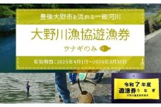 024-1063x1 大野川漁協遊漁券 ウナギのみ