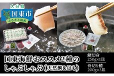 国東海鮮おススメ2種のしゃぶしゃぶ「天然鯛＆はも」_29011B