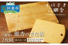 くにさき六郷舎の銀杏のまな板2枚組_29019B