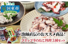 漁師直伝のおススメ商品！プリップリのたこ料理３種セット_29243A