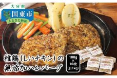 10-127 椎鶏（しいチキン）の無添加ハンバーグ1kg_10127Z