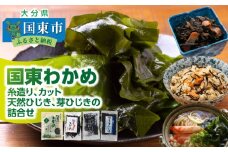 国東わかめ(糸造り,カット),天然ひじき,芽ひじきの詰合せ_1095R