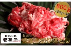 小分けで便利な4パック!豊後牛切り落し計800g_1259R