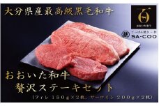 シェフ厳選！ おおいた和牛贅沢ステーキセット（フィレ＆サーロイン）_2206R