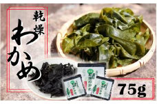 ミネラル豊富な海の野菜！乾燥わかめ75g（18g×3P・7g×3P）_2218R