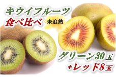 未追熟 キウイフルーツ グリーン30玉 + レッド8玉(約3.0kg+約480g)_2304R